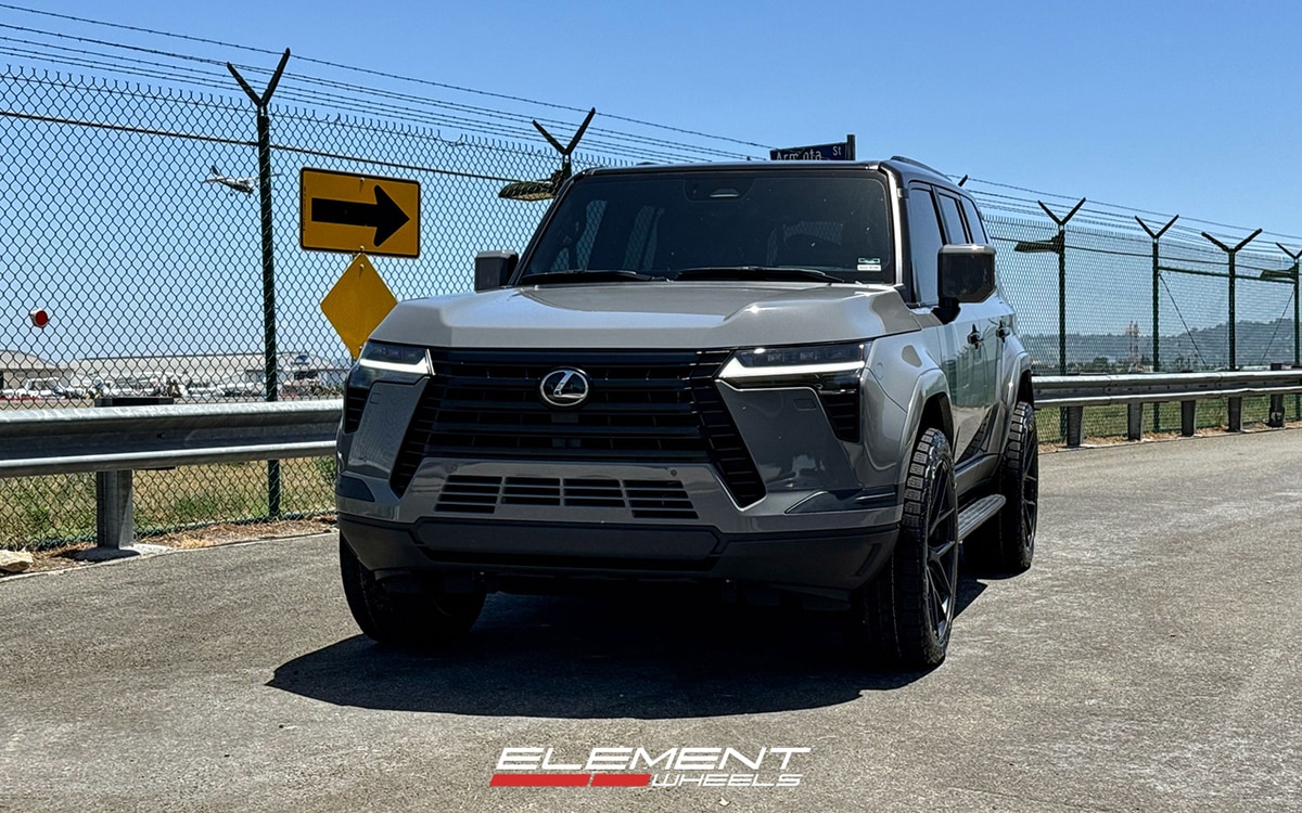 22x9.5 Vossen HF6-4 Satin Black (Hybrid Forged) on 2024-2025 Lexus GX