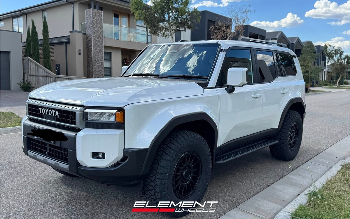 17x8 KMC KM542 Impact Satin Black on 2024-2025 Toyota Land Cruiser