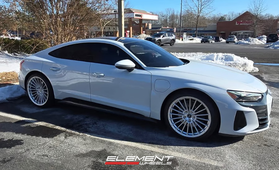 21x9.5 | 21x11.5 Staggered Element Forged MS-1 Satin Silver (Full Forged) on 2022-2025 Audi E-Tron GT