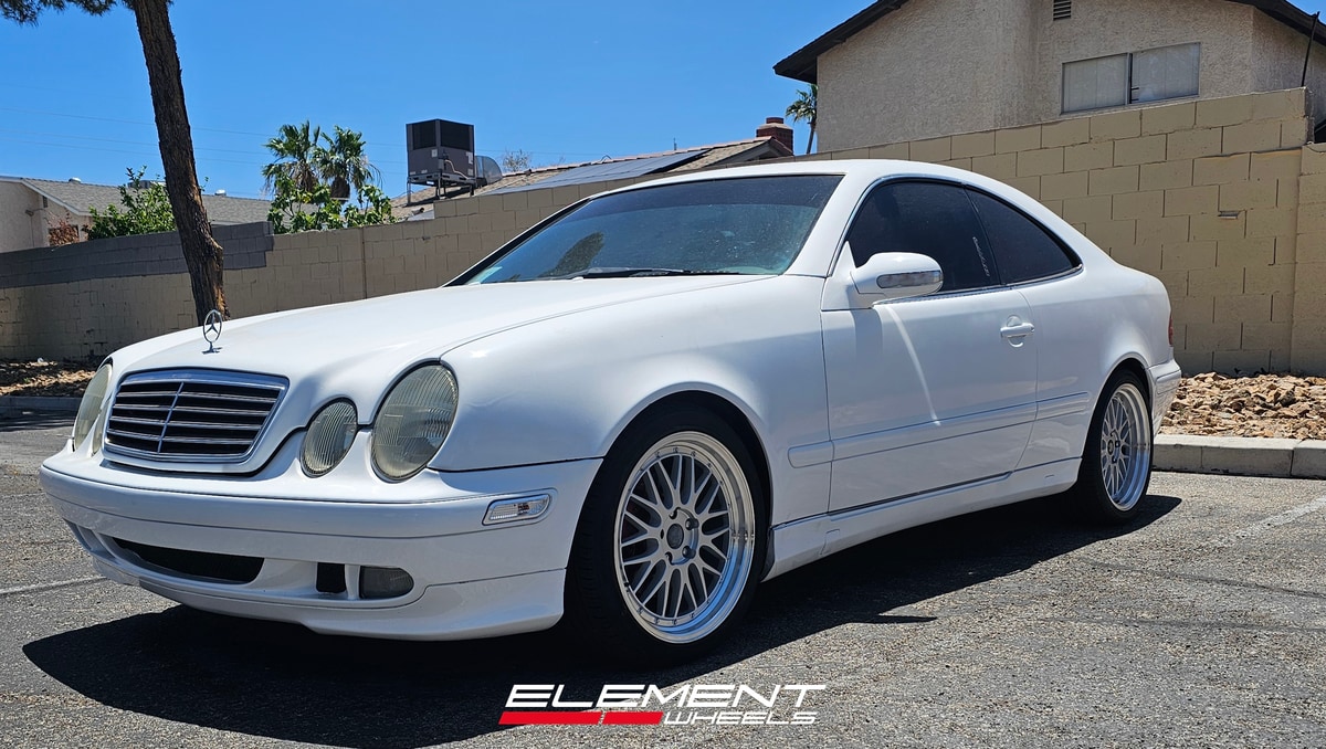 18x8 | 18x9 Staggered Vors VR8 Silver on 1998-2002 Mercedes Benz CLK Class