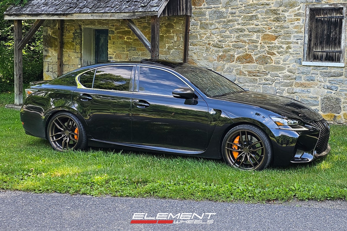 20x9 | 20x11 Staggered Variant Krypton Satin Bronze (Cold Forged)   on 2016-2020 Lexus GS-F