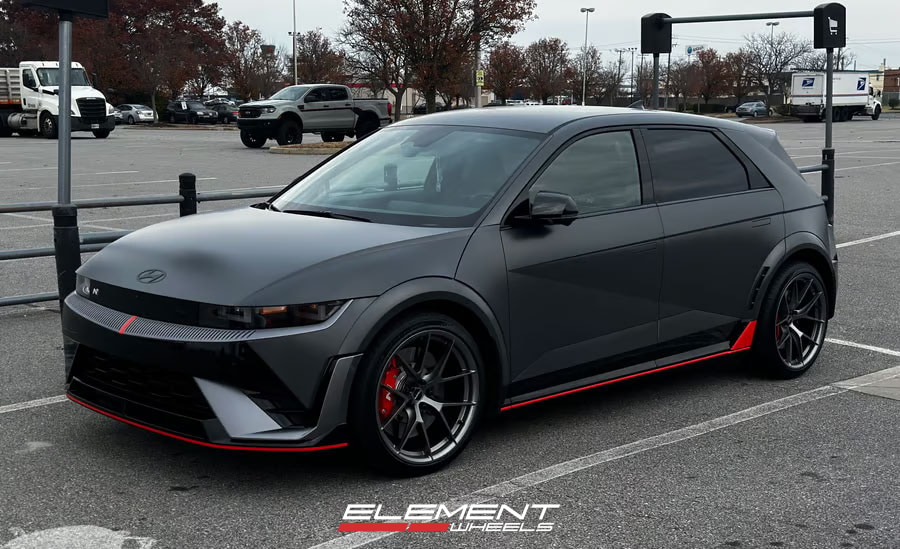 21x10 on Hyundai 2022-2025 Hyundai Ioniq 5 on Element Forged SF-3 Satin Gunmetal