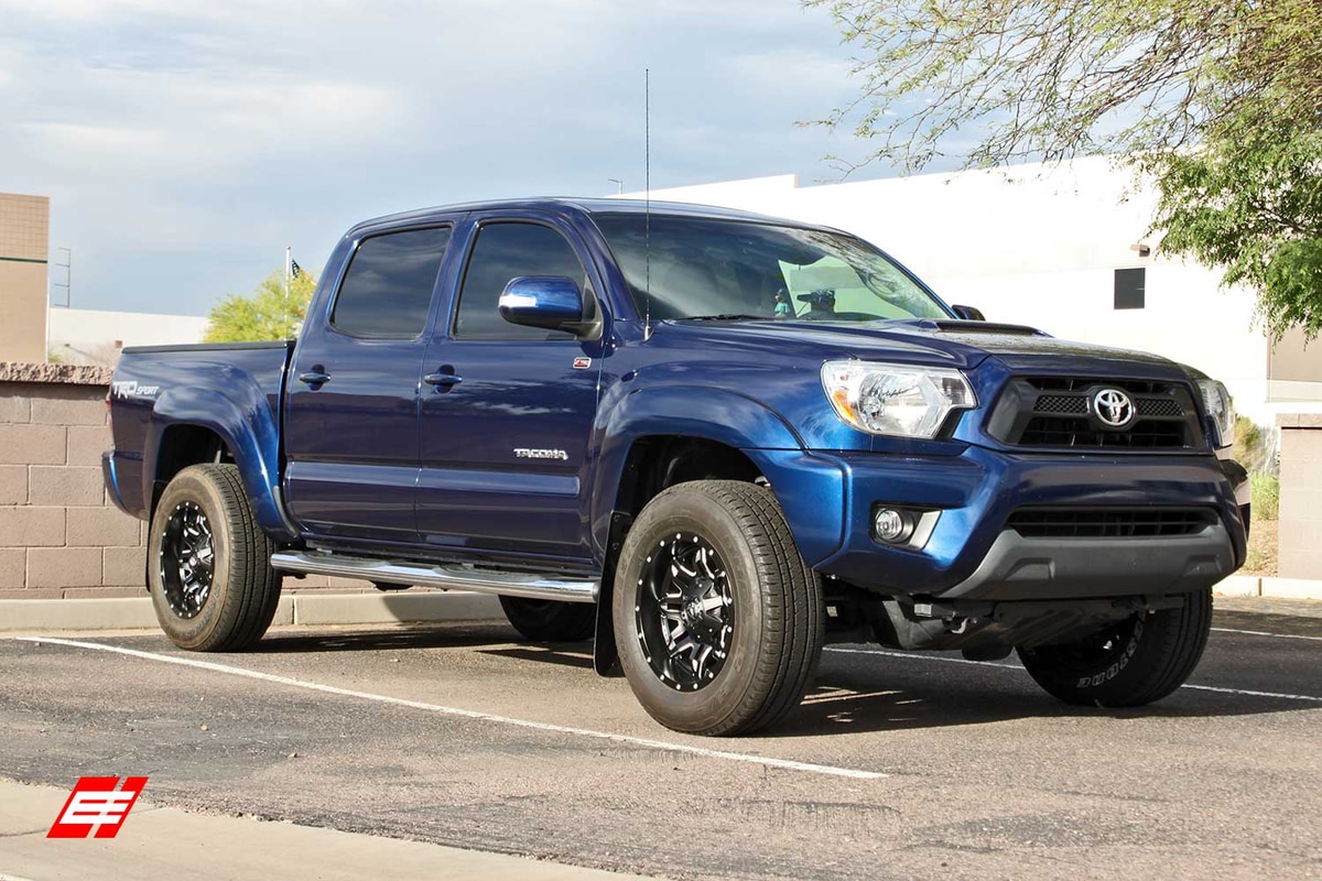 17 inch Fuel Lethal Matte Black Milled on 2014 Toyota Tacoma PreRunner w/ specs