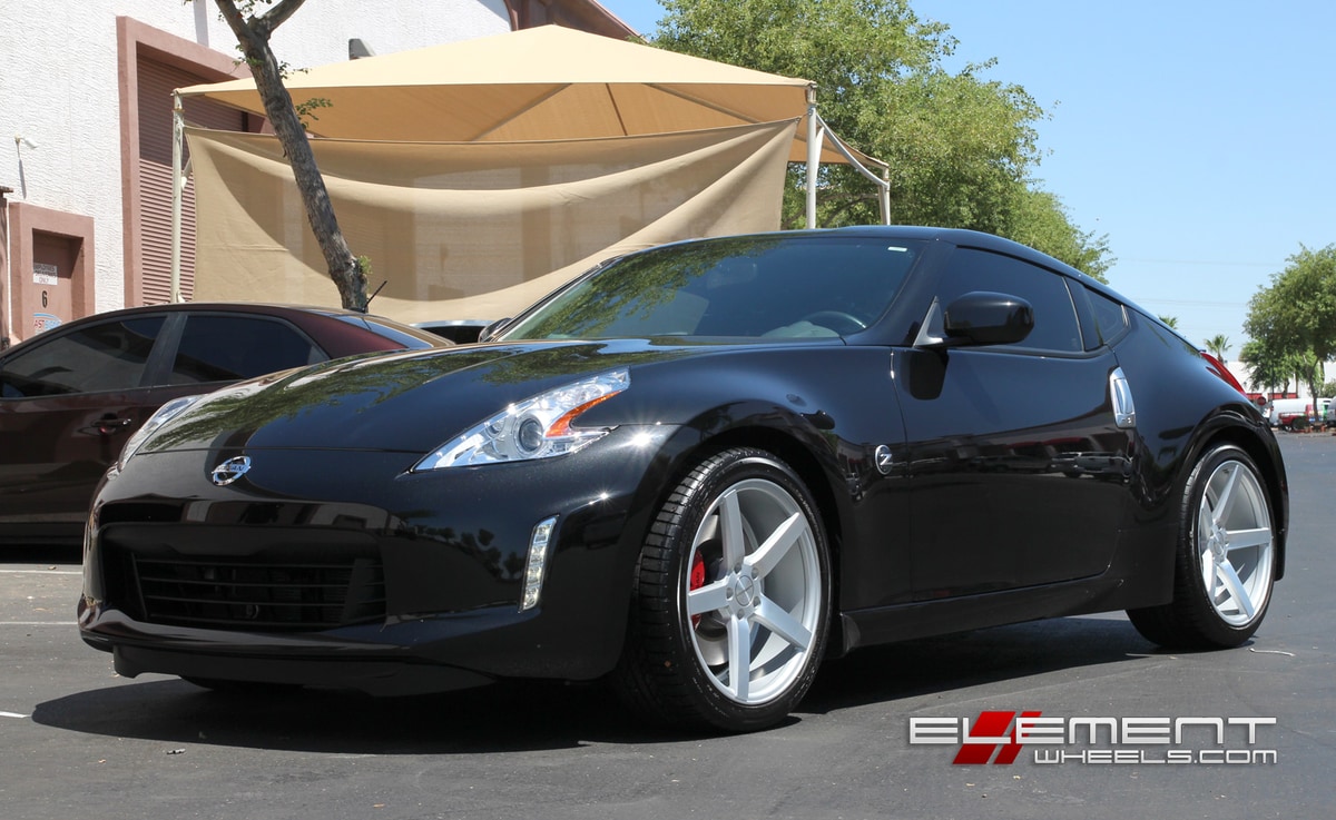 Vossen VVS-CV3 Matte Silver 2010 Nissan 370z Sport w/ Specs