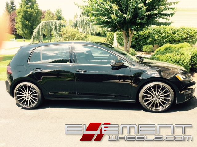 18 inch TSW Chicane Gloss Black w/Mirror Face on 2015 VW Golf TDi w/ Specs