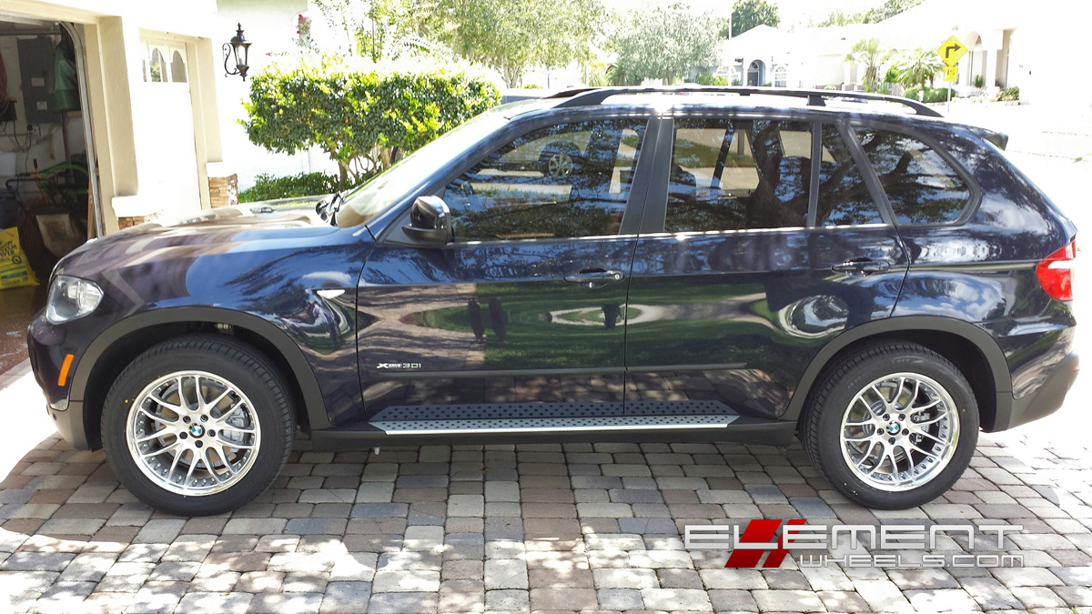 MRR GT7 Silver 19 inch staggered on 2009 BMW X5 30i Base w/ Specs