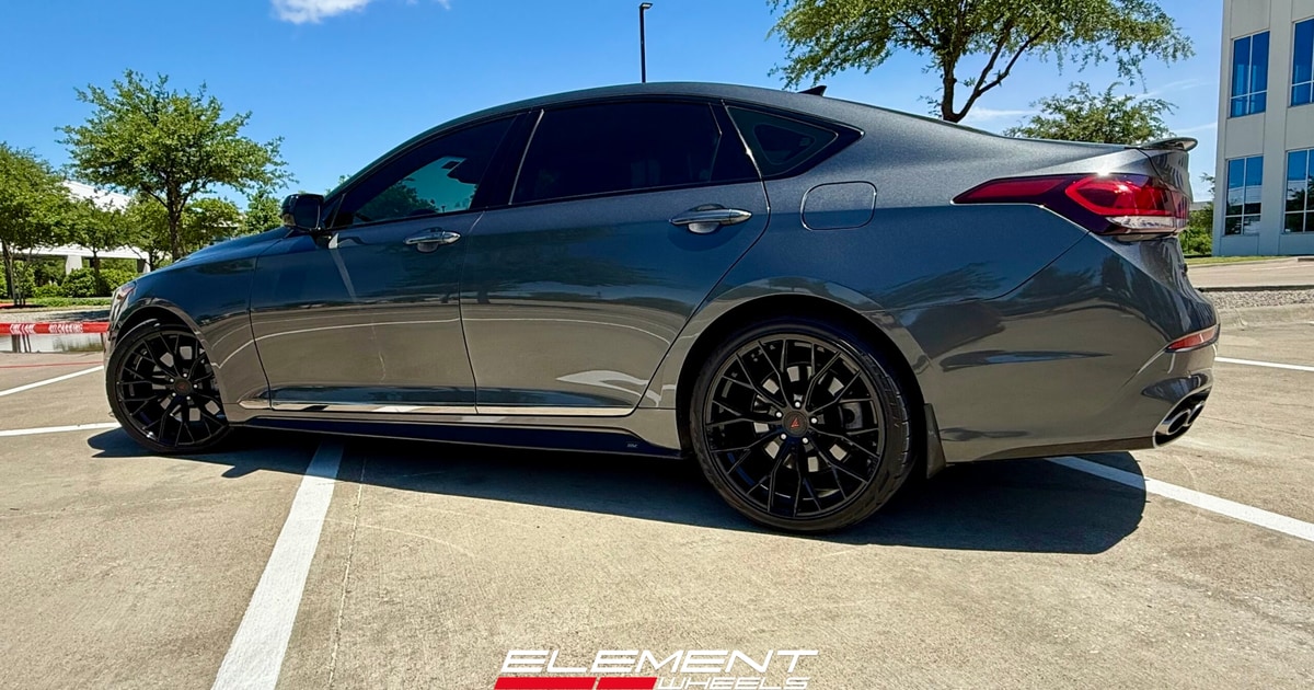 Genesis Genesis G80 Staggered 20 inch Ferrada Forge-8 FR9 in Obsidian ...