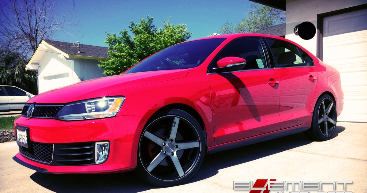 Volkswagen Volkswagen Jetta Niche Milan Black/Machined w/ Tint on 2012 ...