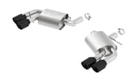 borla 16 - 22 chevrolet camaro ss at/mt s-type rear section exhaust w/o dual mode ceramic black 11920cb