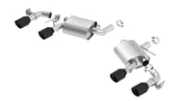 borla 16 - 22 chevy camaro v8 ss at/mt atak rear section exhaust w/ dual mode valves ceramic black 11925cb