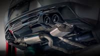 borla 16 - 22 chevy camaro v8 ss at/mt atak rear section exhaust w/ dual mode valves ceramic black 11925cb