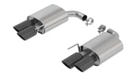borla 18-22 ford mustang gt 5.0l 2.5in s-type exhaust w/o valves (rear section only) - black chrome 11953bc