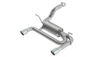 borla 18 - 22 jeep wrangler jl/jlu 3.6l 2dr/4dr s-type ss axle back exhaust w/3.5in tips 11956