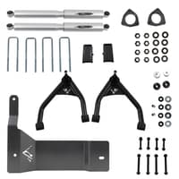 belltech 07-13 chevrolet silverado / gmc sierra 1500 4wd 4in suspension lift kit w/ shocks 150207bk