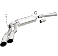 magnaflow 11-14 ford f-150 pickup dual same side before p/s rear tire stainless catback perf exhaust 15101
