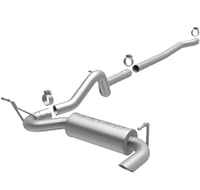 magnaflow 12-18 jeep wrangler 4dr single straight rear p/s exit stainless c/b performance exhaust 15117