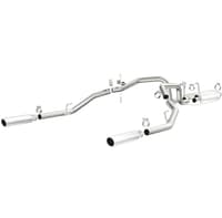 magnaflow 09-13 dodge ram 1500 v6 3.6l dual spilt rear exit polished stainless c/b perf exhaust 15249
