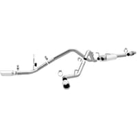 magnaflow 14 chev silverado v8 5.3l sc dual split rear behind rr tire exit ss cat back perf exhaust 15279