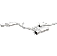 magnaflow 13-16 audi allroad 2.0l touring dual spilt rear exit 2.5in 4in tip ss c/b perf exhaust 15369