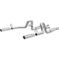magnaflow 99-04 mustang mach 1 v8 4.6l dual split rear exit stainless cat-back performance exhaust 16394