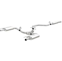 magnaflow cat-back ss 2.25/2.5in dual split rear exit polished 3in tip 14-20 chev impala 3.6l v6 19023