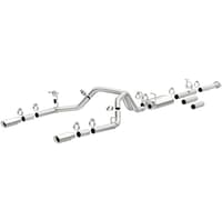 magnaflow stainless cat-back exhaust 11-19 chevy silverado 2500hd 6.0l dual split rear exit 4in 19027
