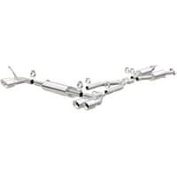 magnaflow cat back, ss, 2.5in, quad split polish 4in tip 14-21 jeep grand cherokee 3.6l/5.7l v6/v8 19193