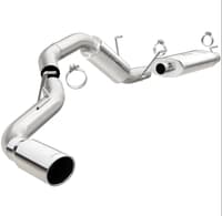 magnaflow cat-back, ss, 4in, single pass side rear exit 5in tip 14-22 ram 2500 6.4l v8 cc lb/mc sb 19200