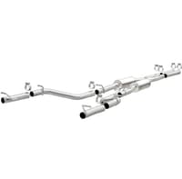 magnaflow cat-back ss 2.5in dual split rear exit 2015 dodge charger r/t hemi v8 5.7l (uses oem tips) 19227