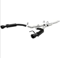 magnaflow cat-back 15-22 ford mustang 2.3l l4 competition ss 3in dual split rear 4.5in black tips 19256