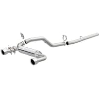 magnaflow cat-back 16-18 ford focus rs 3in ss dual outlet 4.5in polished tips 19281