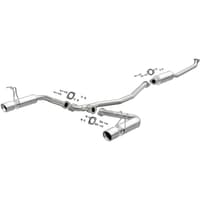 magnaflow 2016+ honda civic l4 1.5l street series cat-back exhaust w/ polished tips 19365