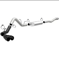 magnaflow catback 14-18 gmc sierra 1500 v8-6.2l polished stainless exhaust w/ black coated tips 19378