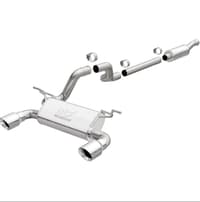 magnaflow 2018+ jeep wrangler 3.6l 409 ss dual split rear exit polished tips cat-back exhaust 19416