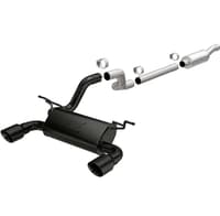 magnaflow 2018+ jeep wrangler 3.6l 409 ss dual split rear exit black tips cat-back exhaust 19417