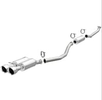 magnaflow catback 17-18 honda civic l4 1.5lgas dual exit polished stainless exhaust 19420