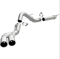magnaflow catback 18-20 ford f-150 v6-3.0l dual exit polished stainless exhaust - mf series 19422