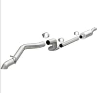 magnaflow cat back 2018 jeep wrangler 2.0l rock crawler series single exit stainless exhaust 19428
