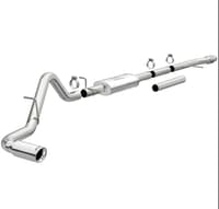 magnaflow 2019 chevy silverado 1500 v8 5.3l / v6 4.3l street series cat-back exhaust w/ polished tip 19469