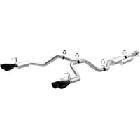magnaflow 21-22 chevrolet tahoe v8 5.3l street series cat-back exhaust - black chrome tips 19541