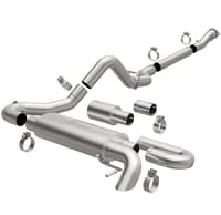 magnaflow 21-22 ford bronco overland series cat-back exhaust w/ single straight driver exit- no tip 19559