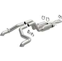 magnaflow cat-back 21-22 jeep wrangler 6.4l rock crawler series dual exit stainless exhaust 19582