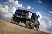 icon 2023-2024 ford f-250/f-350 super duty 4wd, 4.5" lift, front, v.s. 2.5 aluminum series shocks, internal reservoir, pair 67611p