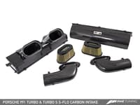 awe tuning porsche 991 (991.2) turbo and turbo s s-flo carbon intake 2660-13040