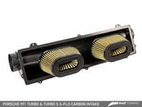 awe tuning porsche 991 (991.2) turbo and turbo s s-flo carbon intake 2660-13040