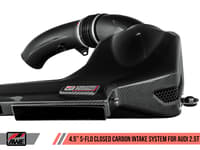awe tuning audi rs3 / tt rs s-flo closed carbon fiber intake 2660-15050