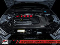 awe tuning audi rs3 / tt rs s-flo closed carbon fiber intake 2660-15050