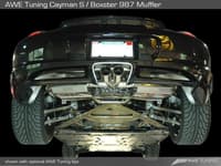 awe tuning 09-12 porsche cayman/cayman s 987 / 09-12 porsche boxster 987 performance muffler 3010-11038