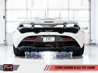 awe tuning 18-20 mclaren 720s performance exhaust - diamond black tips 3010-33050