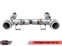 awe tuning 18-20 mclaren 720s performance exhaust - chrome silver tips 3010-32040